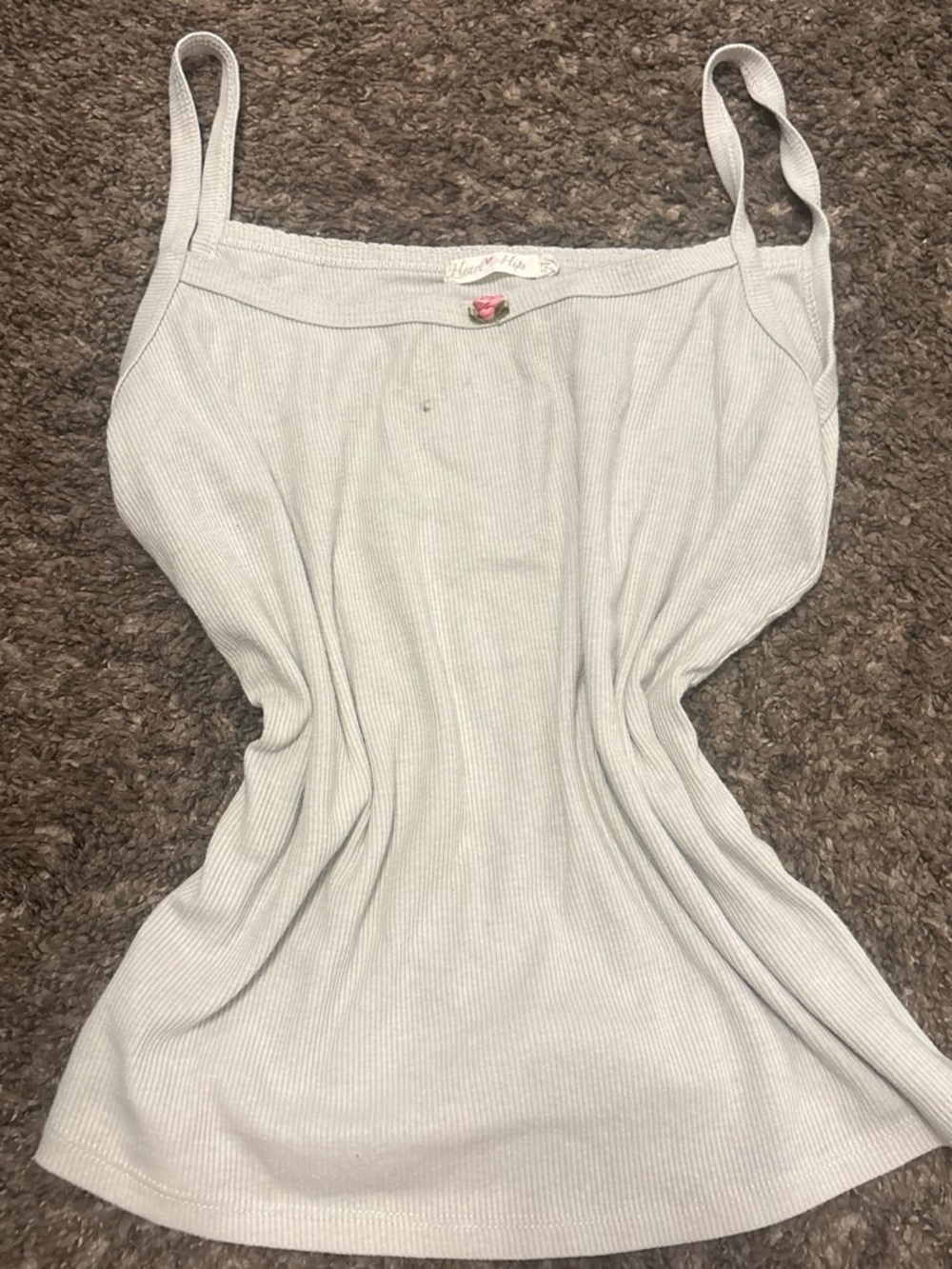 Heart & Hips Light Cream Ribbed Cami Tank